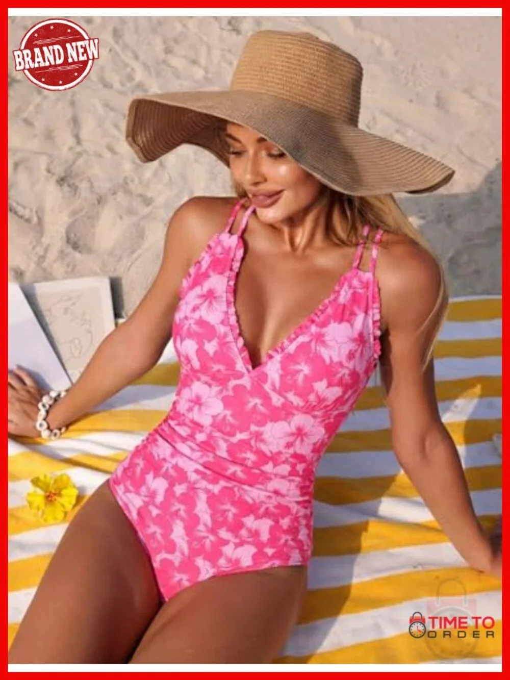 Womens Tankini Swimsuit 2 Piece Smocked Tie Back Ruched Modest Bathing Suit